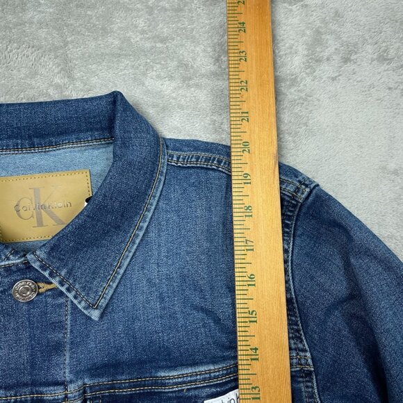 Calvin Klein Womens Denim Jacket Medium Blue d0162 - Picture 6 of 10